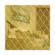 Dream Store Spiegel Muurstickers 3D Zelfklevende Verwijderbare Diamant Stickers Spiegel Verbinden DIY