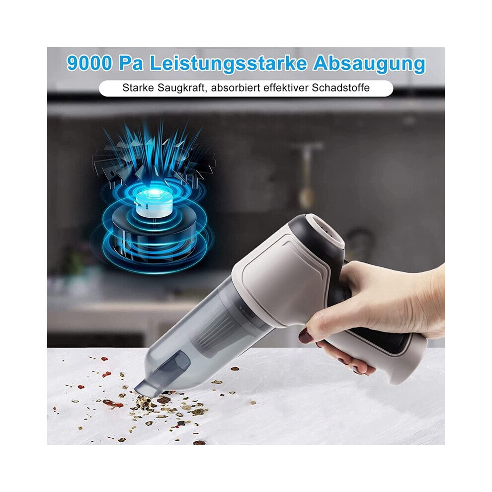 Mini aspirateur de voiture sans fil 4 en 1 120 W, souffleur d'air portable, 9 000 Pa