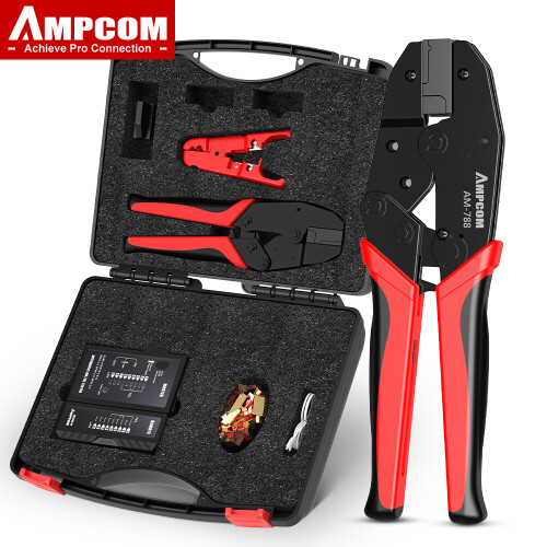Kit de herramientas para comprobador de LAN, crimpadora, extractor de ...
