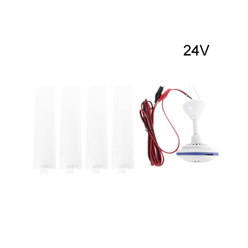 Ventilateur de plafond silencieux 12 V 24 V pour tente de camping, randonnée, barbecue, maison