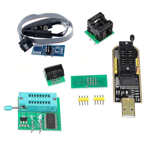 1 Satz CH341A 24 25 Serie EEPROM Flash BIOS USB-Programmierer + SOIC8 SOP8 Testclip + SPI 0,8 V Adapter