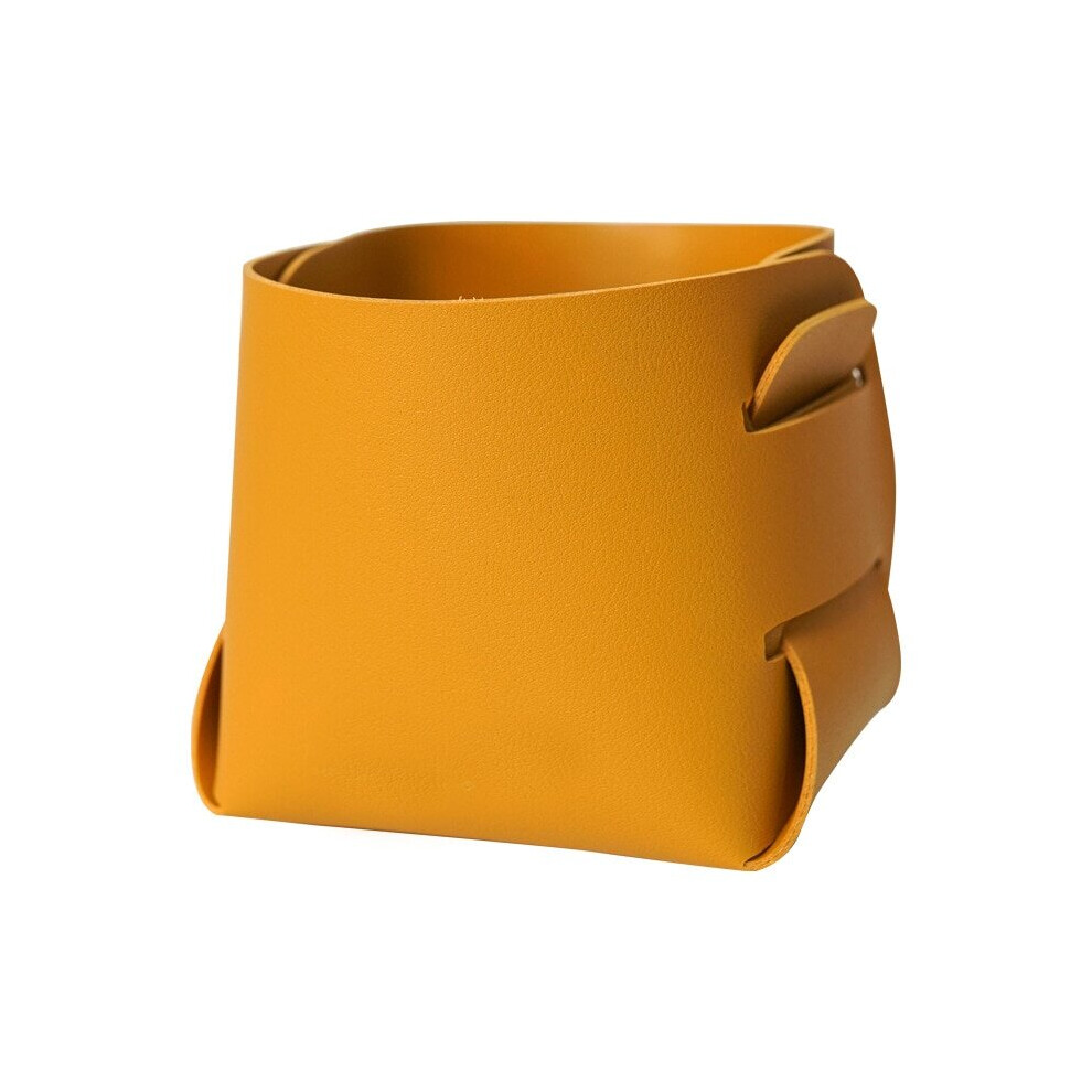 Boîte de rangement nordique en cuir PU, conteneur de bureau pour pinceaux de maquillage, porte-stylo