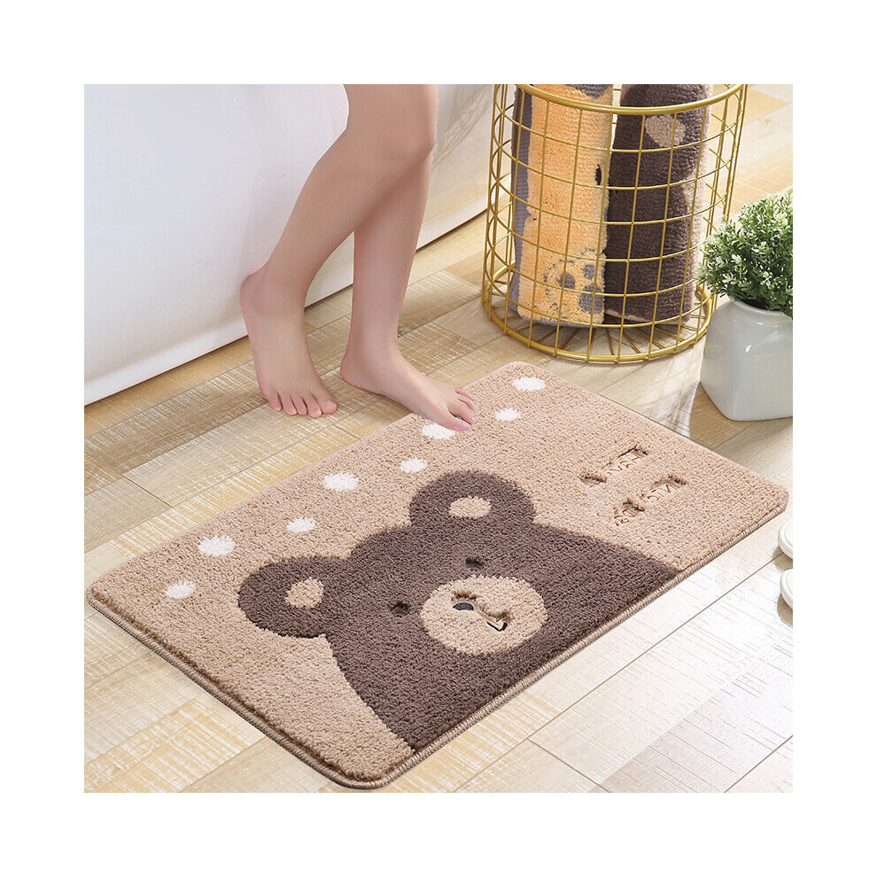 Tapis de bain Happy Bear, tapis de bain absorbant antidérapant, tapis de bain doux et doux pour la peau,