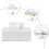 Puur witte moderne leren tissuebox van 25 * 14 * 9,5 cm 1