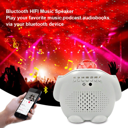 (White) Sky Star Projector, 4 in 1 Dynamic LED Projector, 32 Projection Effects, Galaxy Projector, Adjustable