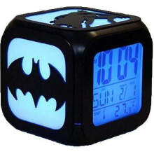 Superhero Batman Alarm Clock 3d Stereo Mute Led Night Light Electronic Clock Law Game