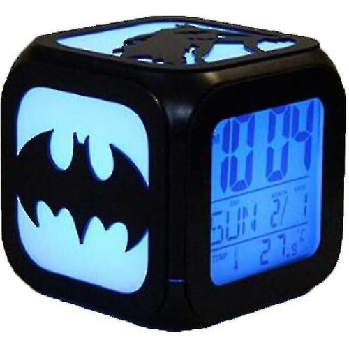 Réveil 3D stéréo avec veilleuse LED et super-héros Batman