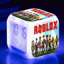 Print Digital Alarm Clock 7 Color Changing Game Night Light LED Display Night Clock Ornament Home Decor