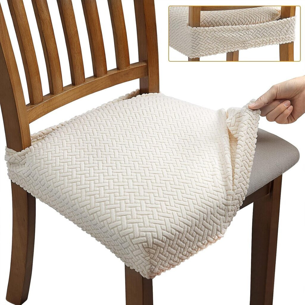 stuks jacquard stretch stoelhoezen voor eetkamer, afneembaar en wasbaar (met rugriemen)