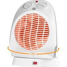 Ventilador oscilante económico de 120, calentador eléctrico portátil de 2000 W con 3 configuraciones
