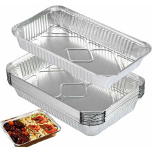 Lot de 25 barquettes en aluminium pour barbecue, accessoires pour la cuisson, la pâtisserie, la congélation