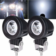 2 stuks 10W witte LED-motorfietsmistlamp, 3 inch LED-motorfietskoplamp, extra verlichting voor motorfiets