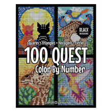 100 QUEST Malen nach Zahlen - Puzzle-Malbücher für Erwachsene, tragbare, einfache Mal-Aktivitätsbücher,