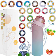 Bouteille d'eau « Air Water Up Bottle » - 650 ml - 7 saveurs - camping sport dégradé bleu