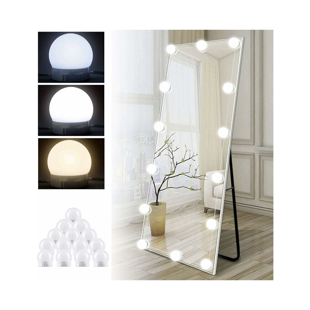 Spiegelverlichtingsset 14 lampen Make-up kaptafel Dimbare Hollywood LED-spiegel USB-kaptafel