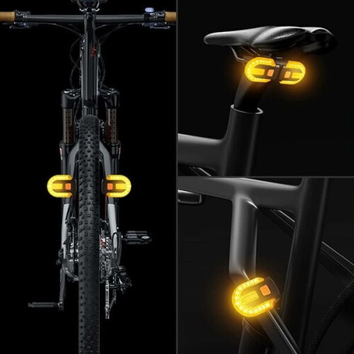 Bicycle Tail Light with Turn Signals - Split Wireless Remote Control for Cycling. Rechargeable 5 modes, 2