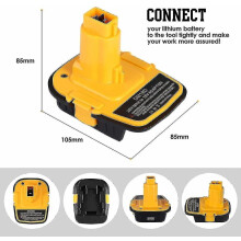 Adaptateur de batterie Dm18d Dca1820 avec connexion USB « Dewalt » 20v/18v « Milwaukee » M18 pour lithium