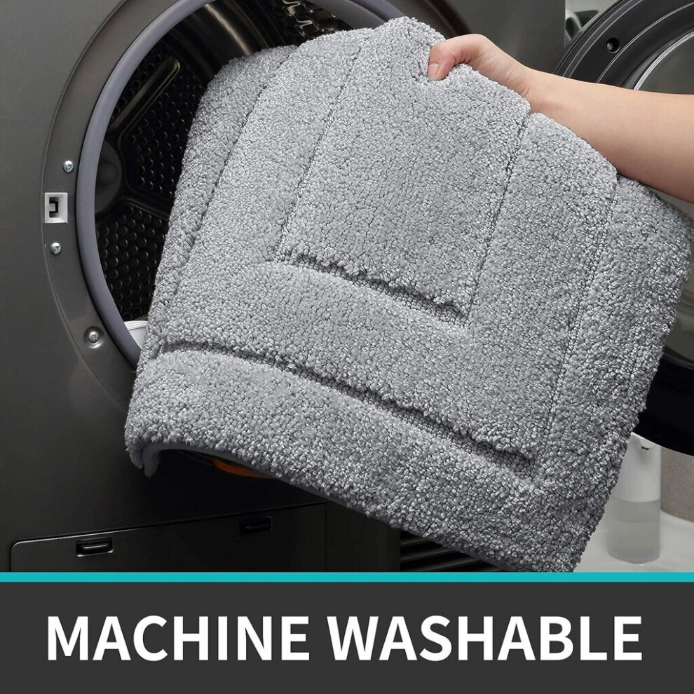 Azur Antislip Badmat, Zachte Microvezel Badmat, Waterabsorberend, Machinewasbaar, Extra Dikke Douchemat