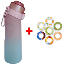 Waterfles "Air Water Up Bottle" - 650 ml - met 7 smaken - kamperen sport gradient blauw 1 st.