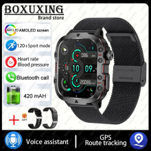 Smart Watch Neue Militär Smart Watch Männer Ip68 5Atm Outdoor Sports Fitness Tracker 1,96 Zoll Bt Call