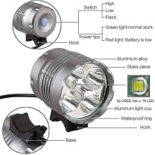 Bike Light, 6000 Lumens 5 LED Bike Light, Waterproof Mountain Bike Light, 3 Modes Bike Light Light
