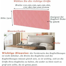 Kopfteilbezug, Bettkopfteilbezug, Schutz, Dekorativer Bezug für Schlafzimmer, Dickes, Weiches Paket,