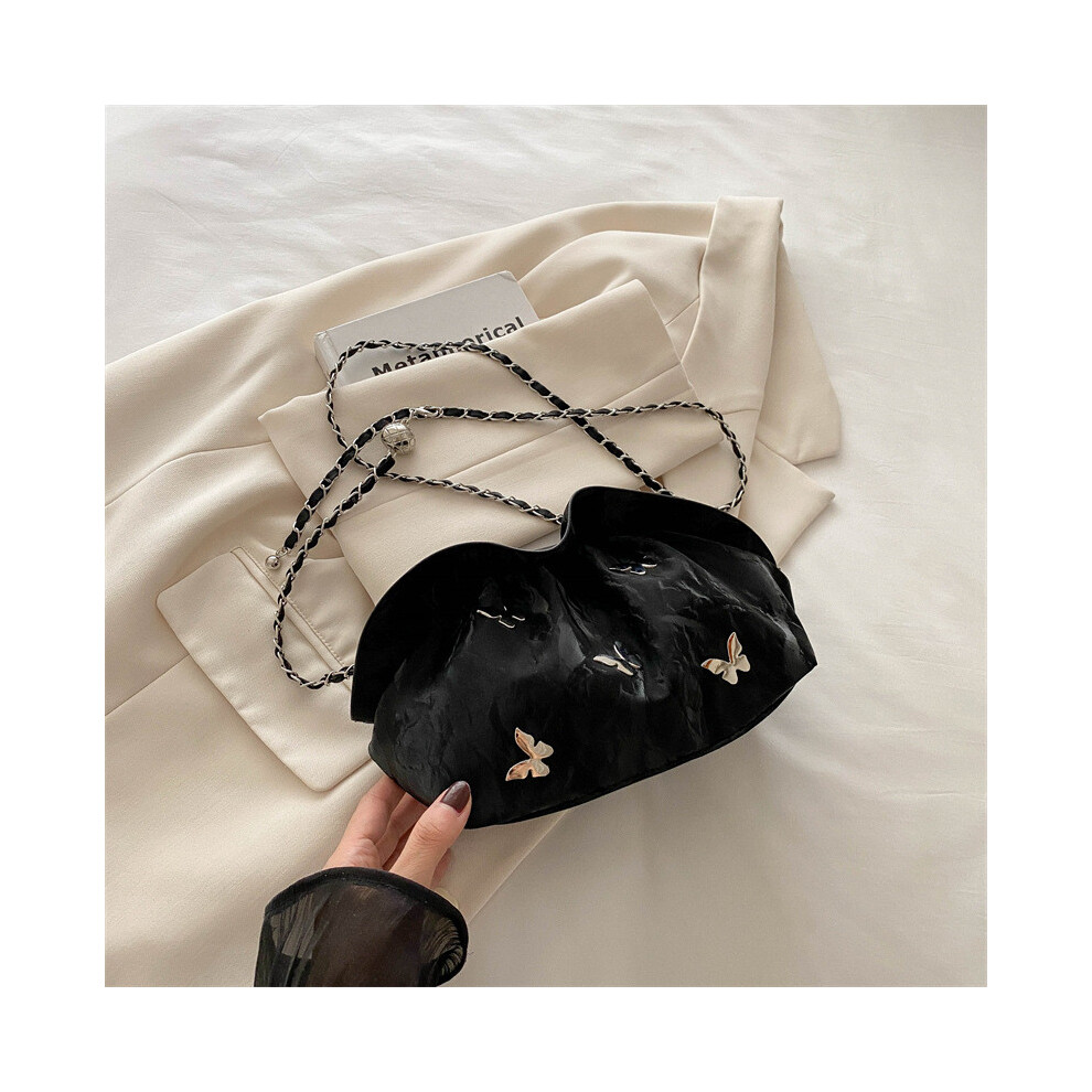 (Black) Summer Stylish Bucket Bag For Women With Unique Pleated Design In Various Colors-image-OPC-PHJR6F6-NEW