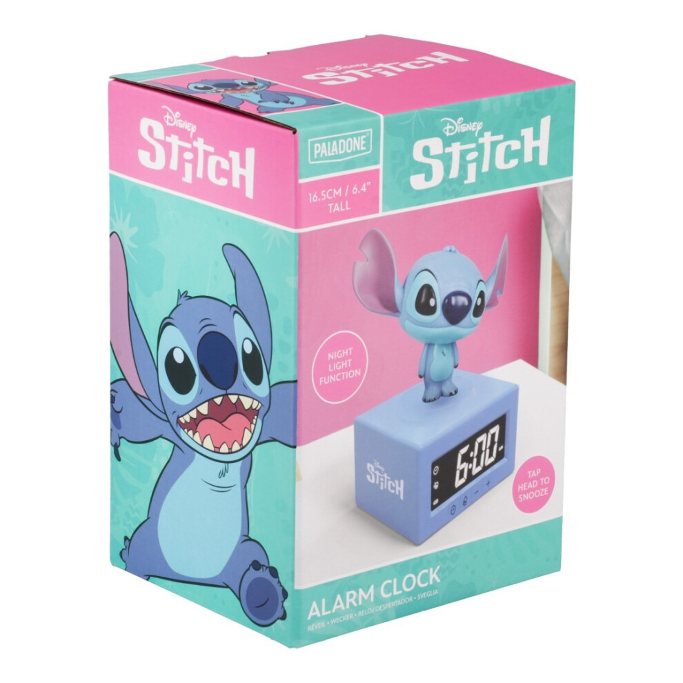 Paladone Blue Disney Stitch Digital Alarm Clock With Night Light & Music - Officially Licensed Lilo And Stitch Bedroom Décor For Kids & Teens, Idea - Image 9