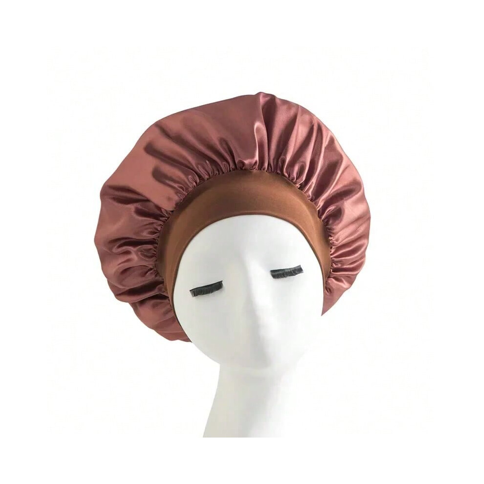 (21) Satin Wide-brimmed Nightcap Styling Silk Headband for Sleeping Nightcap with Elasticated Floppy Band Cap Hair Shower Cap