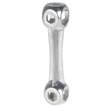 (As show, One size) Bicycle Mountain Bike Repair Tool Hexagonal Bone Wrench Repair Tool 6-15mm Wrench Accessories (1pc, Silver)