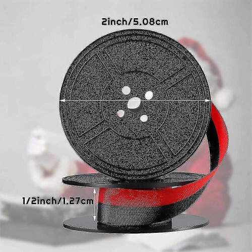 (As show, One size) 2pack Typewriter Ribbon Spool Typewriter Ribbon Red And Black Spool Replacement Pack For Typewriter 1