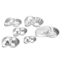 (As show, One size) Handmade Aluminium Alloy Bath Bomb Molds Fizzy Crafting DIY Cake Mould Tools