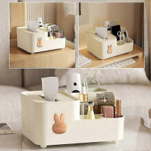 (yellow Big, One size) Living Room Tissue Box Plastic Tissue Box Desktop Storage Box