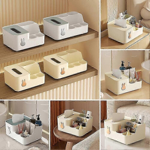 (yellow Big, One size) Living Room Tissue Box Plastic Tissue Box Desktop Storage Box 2