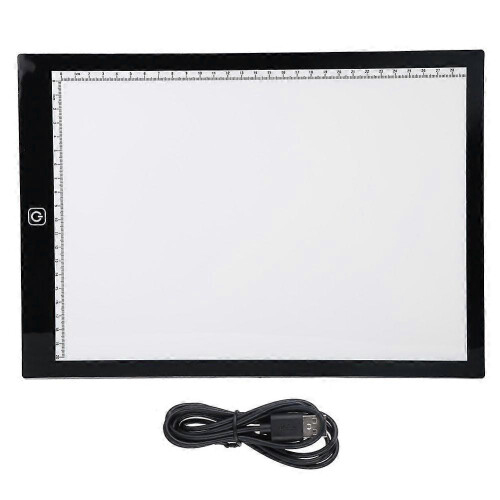 (As show, One size) USB Drawing Board Scale Plotting Board Art Drawing board(Adjustable brightness)