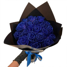 (Blue, One size) 10pcs Glitter Rose Bouquet, Artificial Rose Flowers Bouquet, Eternal Glitter Rose Bouquet with Stem, DIY Bouquet Shiny Fake Rose Bouquet Love Gift