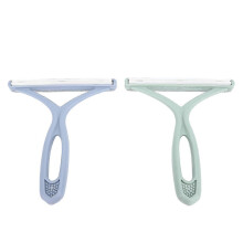 (As show, One size) 2pcs Pet Hair Removal Tool Plastic Manual Reusable Fabric Lint Hair Remover for Rugs Carpet Pet Blue Green