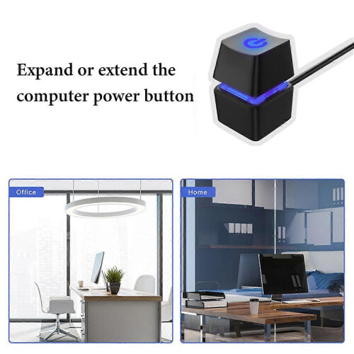 (As show, One size) PC Power Button Extension External Flexibility PC Power Switch Power Supply Control Adapter Cable Computer Host Button 2