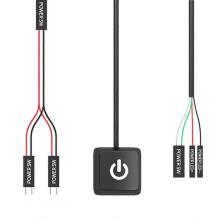(As show, One size) PC Power Button Extension External Flexibility PC Power Switch Power Supply Control Adapter Cable Computer Host Button