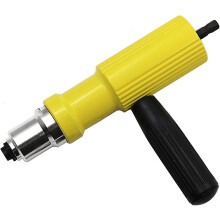 (As show, One size) Electric Rivet 2.4mm-5.0mm Rivet Attachment Nut Gun Riveting Tool Drill Adapter Kit Insert Hand Power Accessories1setyellow
