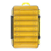 (As show, One size) Fishing Bait Storage Box Double-layer Fishing Lure Box Fishing Tackle Storage Box(2 Pcs, Yellow)