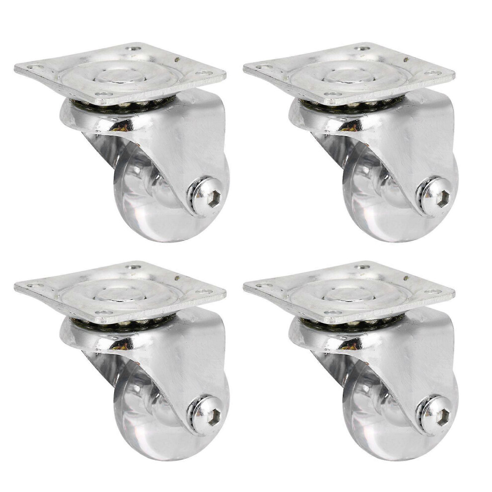 (As Show, One Size) 4Pcs 360 Degree Rotating Universal Casters Wheels For Cabinet Office Chair Pulley Cart35 Steering Caster 5033941376670