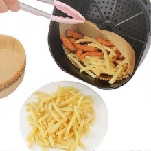 (As show, One size) 200pcs Air Fryer Paper Air Fryer Disposable Paper Liner Air Fryer Parchment Paper Oil-absorbing Paper