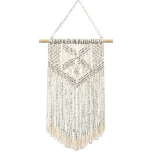 (As show, One size) Wall Hanging Woven Tapestry Boho Decor Handmade Cotton Rope For Bedroom Living Apartment Room Home Small Art Decoration Gift For Women Friend Momwhite