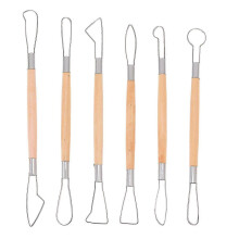 (As show, One size) 6 Pcs Clay Shaping Set Kids Carving Tools Wood Carving Tools Wood Pottery Tools