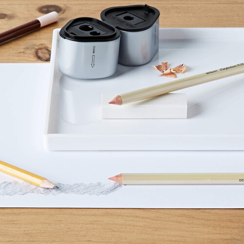 (As show, One size) Pencil Sharpener 3 Hole Pencil Sharpener Pen Planer Sharpening Machine Thick Rod Colored Pencil Sharpener (1pcs, Silver) 2