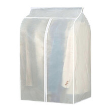 (As show, One size) Large Garment Cover Transparent Easy To Install Hanging Clothes Storage Bag Clothes Dust Cover with Hook and Loop