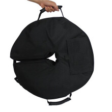 (As show, One size) Parasol Base Weight Bag Patio Sand Bag Windproof Parasol Base Cantilever Patio Umbrella Bag(1pcs-black)