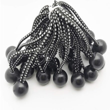 (As show, One size) Bungee Tie Ball, 20 Pieces Tarp Bungee Balls Elastic Cord Tie Tarp Tie Rope For Banner Tarp Kiosk Tent Cargo Fastening Line And Hose20pcs-black