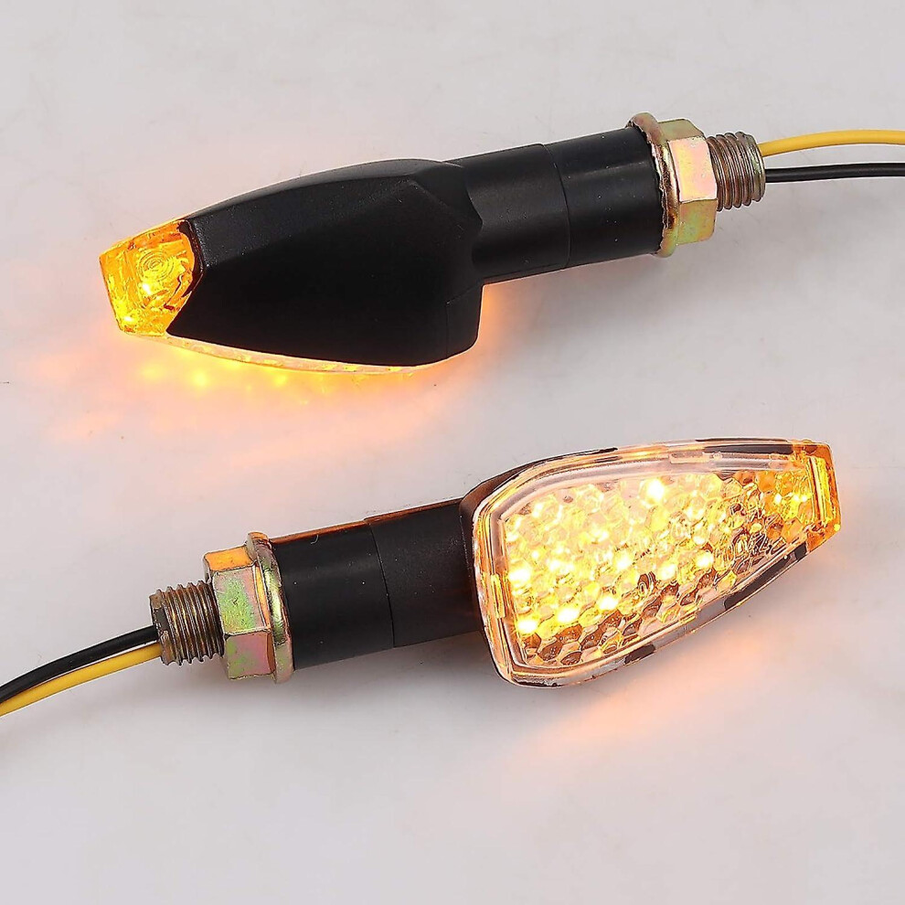 (As Show, One Size) 14Led Motorcycle Turn Signal Indicator Signal Waterproof E Mark Turn Signal For 12V Motorcycle Motorcycle2pcs Amber/Light 6902676304298